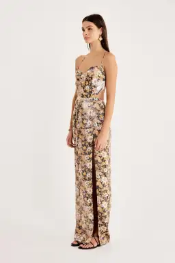 Rumer The Label Paloma Cut Out Gown Floral Size XS/Au 6 for rent on The Volte - image 3