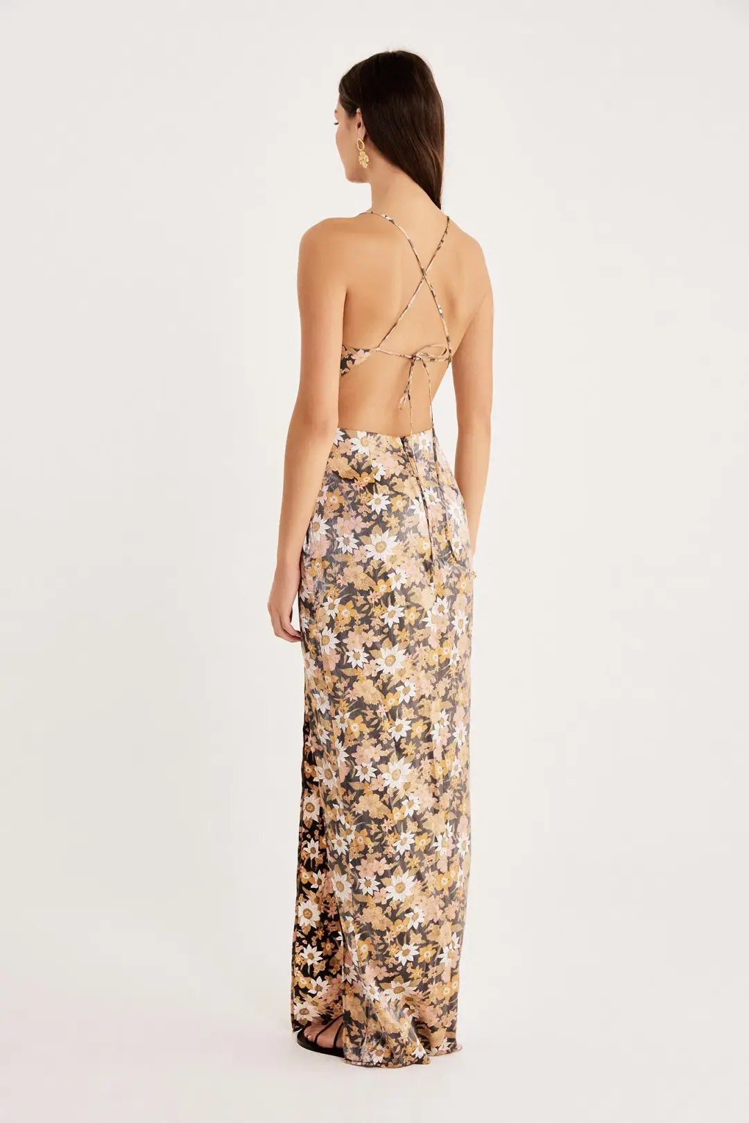 Rumer The Label Paloma Cut Out Gown Floral Size XS/Au 6 for rent on The Volte - main image