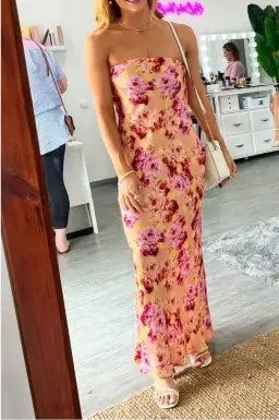 Bec & Bridge Moon Dance Strapless Dress Belle Floral Size 8 for rent on The Volte - image 4