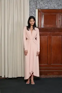 Acler Brighton Midi Dress Pink Size 6 for rent on The Volte - image 1