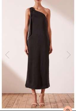 Shona Joy One Shoulder Black Dress Size 12