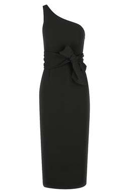 Shona Joy One Shoulder Black Dress Size 12
