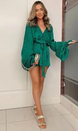 Rat & Boa Harlequin Dress Green Size XXS/AU 4 for rent on The Volte - image 1