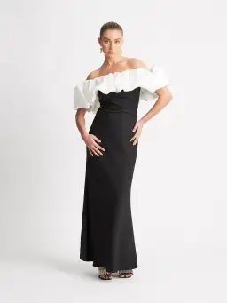 Sheike Margot Maxi Dress Black/White Size 8 for rent on The Volte - image 1