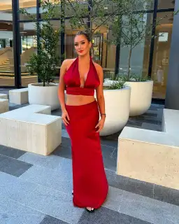 Arcina Ori Rosalina Set Deep Cherry Red Size L/AU 12 for rent on The Volte - image 1