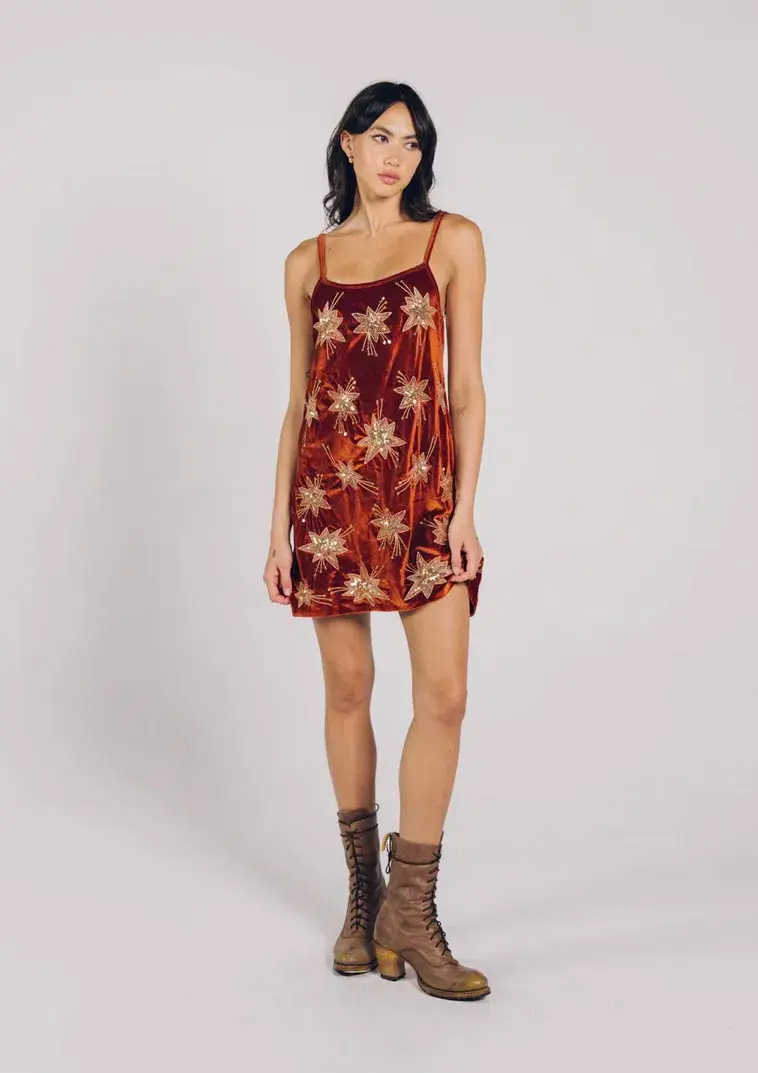 Lenni the Label Malu Dress Rust Size L/Au 12 for rent on The Volte - main image