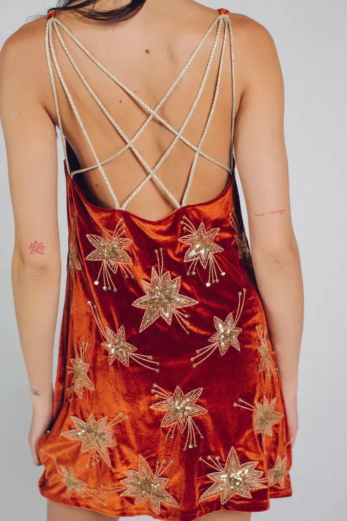 Lenni the Label Malu Dress Rust Size L/Au 12 for rent on The Volte - main image