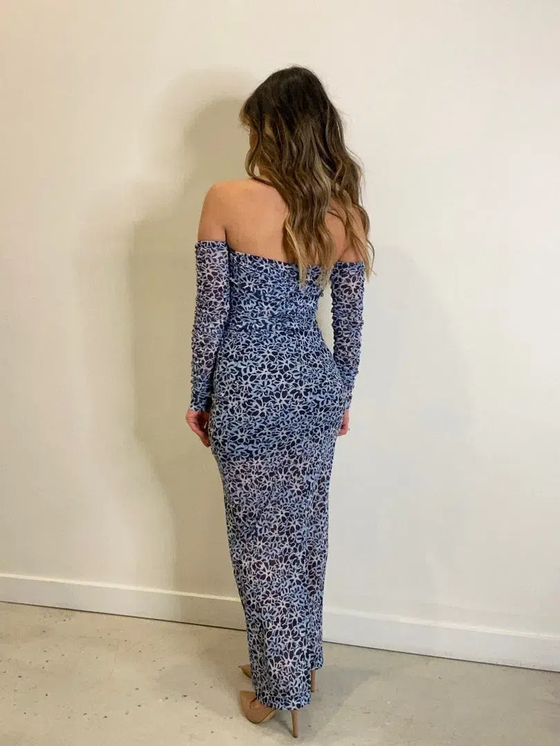 Viktoria & Woods Opulence Top & Immortal Skirt Set Blue Floral Size 12 - Image 3