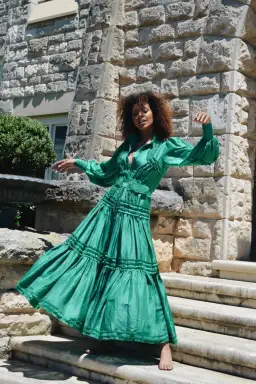 Mackenzie Mode Starlet Maxi Dress Green Size 8