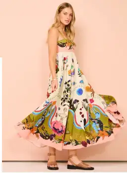 Alemais Evergreen Sundress Print Size 14 for rent on The Volte - image 2