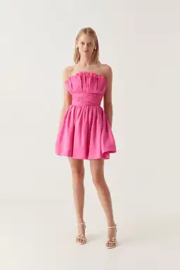 Aje Whisper Layered Mini Dress in Pink Size 6 for rent on The Volte - image 1