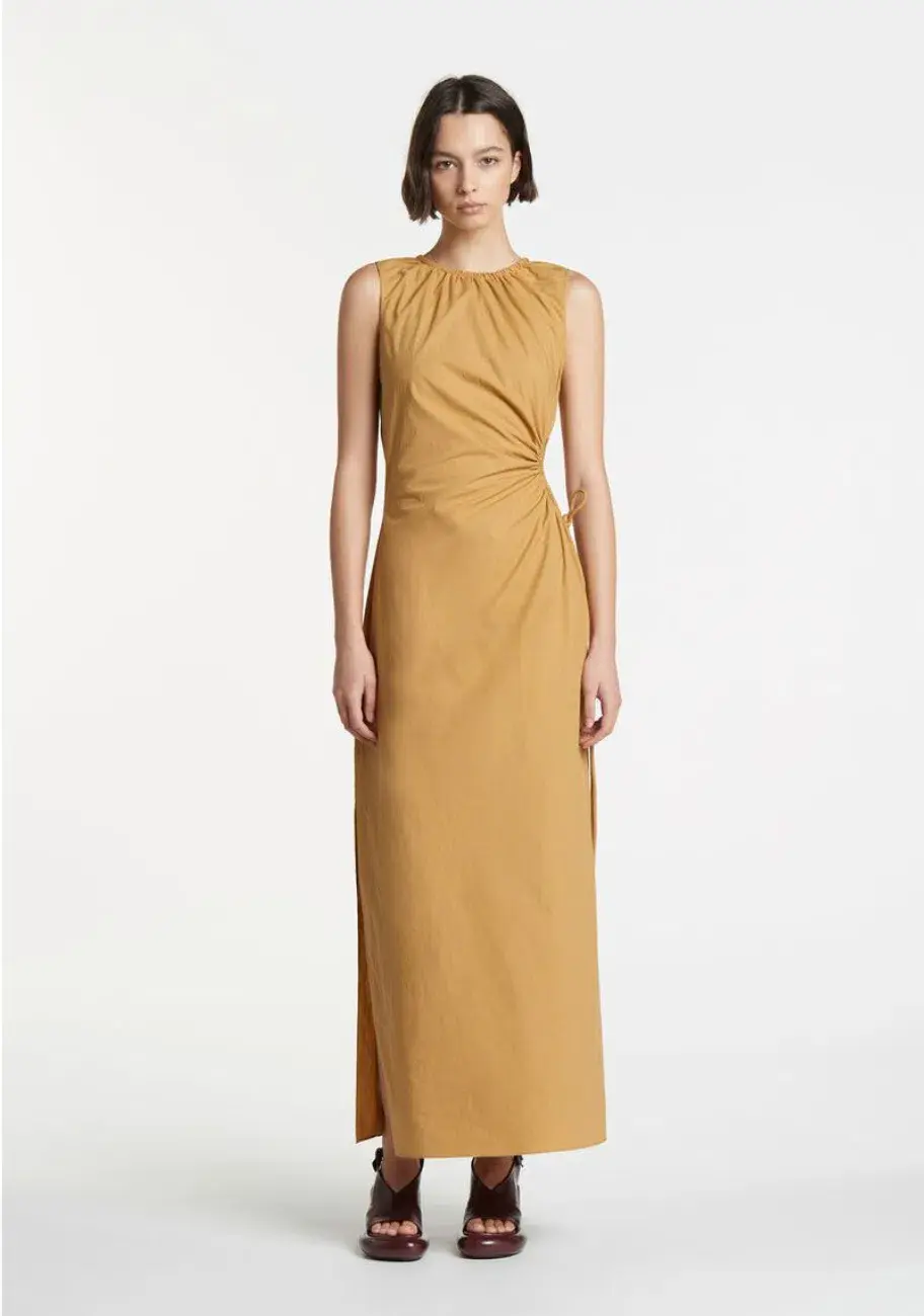 Sir the Label Dion Cut Out Maxi Dress Camel Size 6 for rent on The Volte - main image