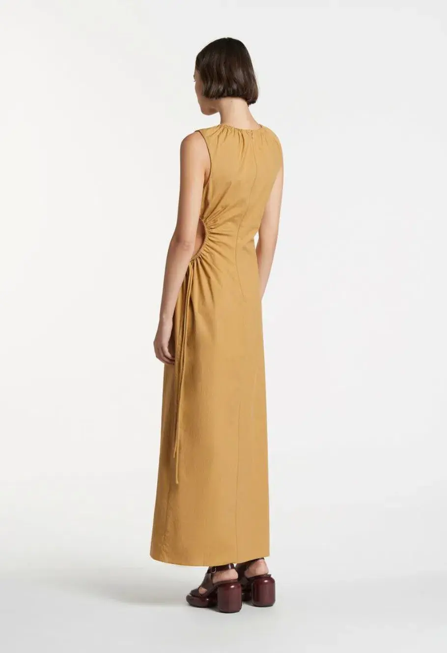 Sir the Label Dion Cut Out Maxi Dress Camel Size 6 for rent on The Volte - main image