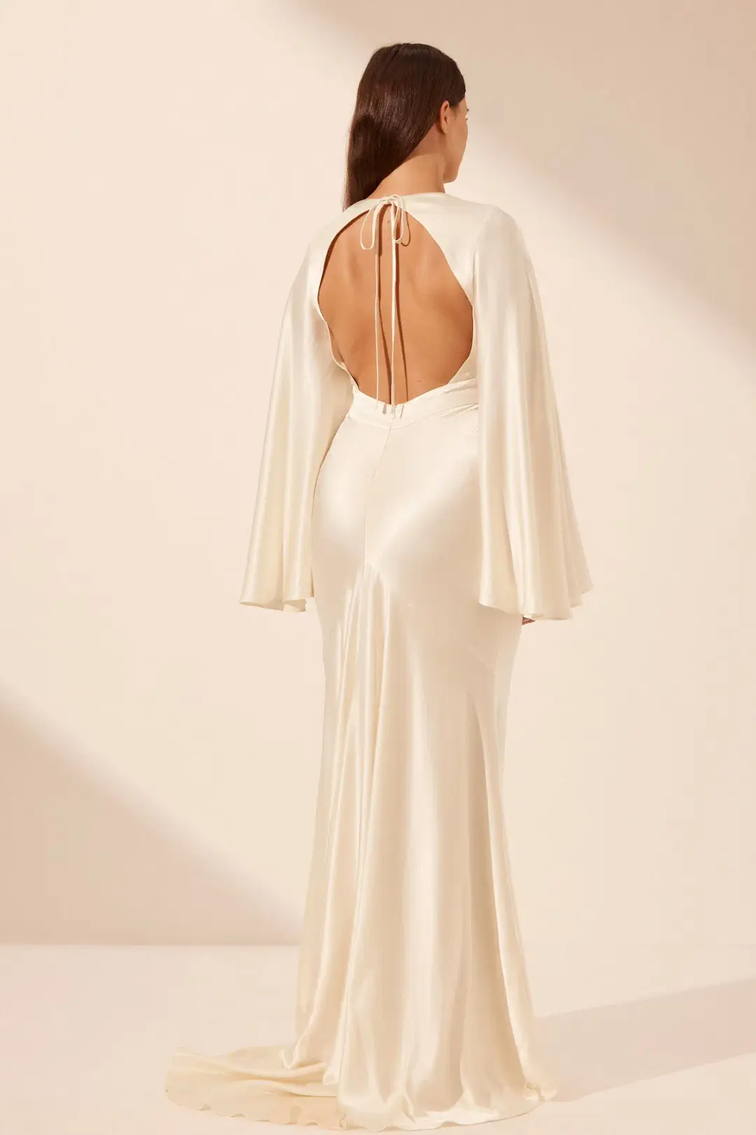 Shona Joy La Lune Backless Maxi Dress in Cream Size 12 for rent on The Volte - main image