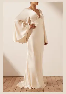 Shona Joy La Lune Backless Maxi Dress in Cream Size 12 for rent on The Volte - image 3