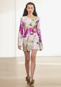 Aje Arbour Whipstitch Mini Dress Wild Hydrangea Floral Size 10 for rent on The Volte - image 2