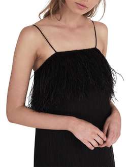Aje Pellew Feather Mini Dress Black Size 8 for rent on The Volte - image 4