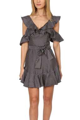 Zimmermann Polka Dot V Neck Dress Size 3 for rent on The Volte - image 1
