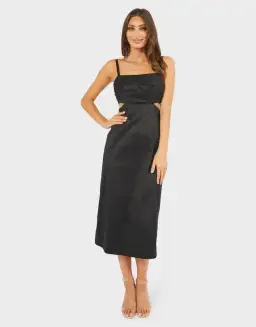 Pilgrim Ingrid Midi Dress Black Size 12 for rent on The Volte - image 1