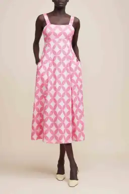 Acler Tate Midi Dress in Pink Mix Size 12 for rent on The Volte - image 1