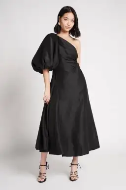 Aje Concept Midi Dress Black Size 16