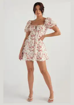House of CB Princess Mini Dress Rose Floral Print Size L / AU 12 for rent on The Volte - image 1