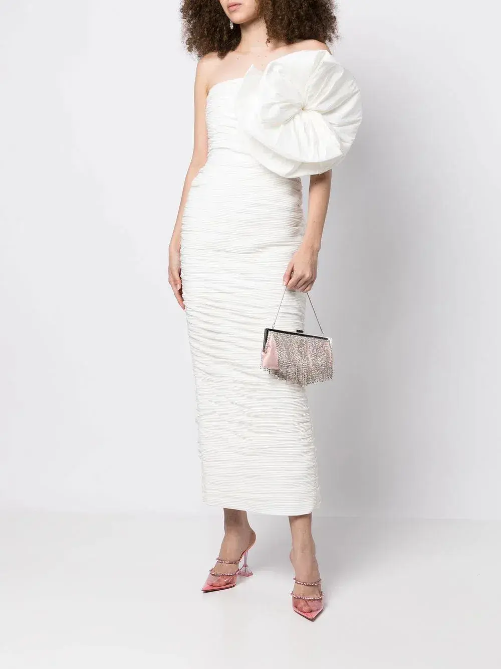 Rachel Gilbert Evana Midi Dress Ivory Coconut Size 0 / AU 6 for rent on The Volte - main image