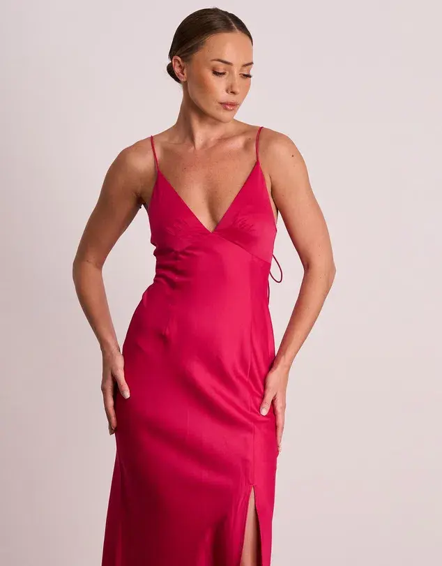 Pasduchas Dreamland Slip Midi Dress Pink Size 10 - Image 3