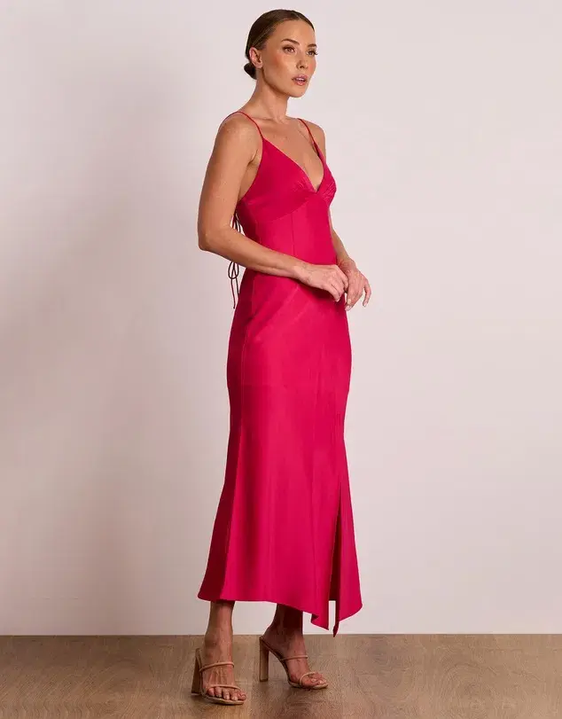 Pasduchas Dreamland Slip Midi Dress Pink Size 10 - Image 2