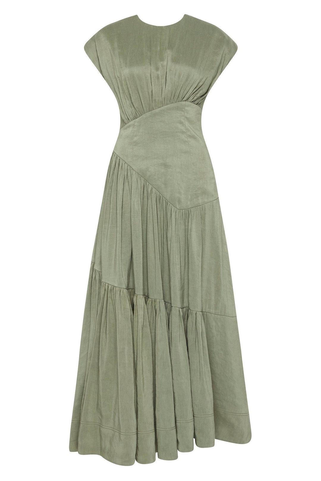 Aje Reflection Dress Green Size 8 for rent on The Volte - main image