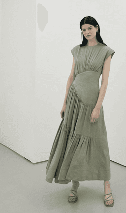 Aje Reflection Dress Green Size 8 for rent on The Volte - image 1