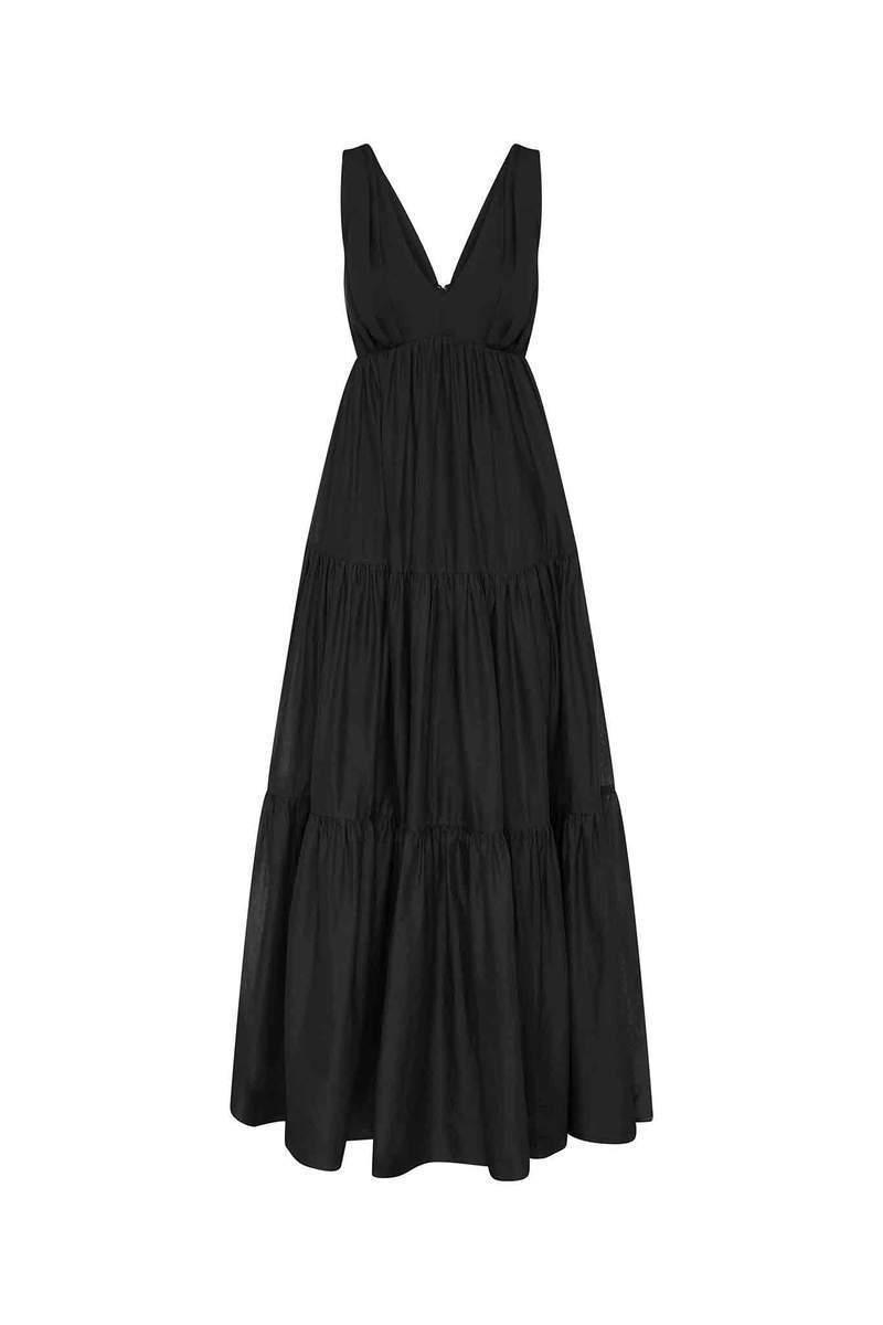Aje Unending Maxi Dress Black Size 8 for rent on The Volte - main image