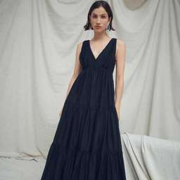 Aje Unending Maxi Dress Black Size 8 for rent on The Volte - image 3