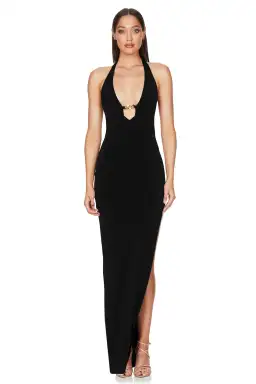 Love Nookie Alyssa Chain Gown Black for rent on The Volte - image 1