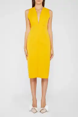 Acler Fincher Dress Citrus Yellow Size 8 for rent on The Volte - image 1