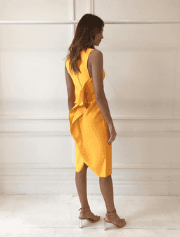 Acler Fincher Dress Citrus Yellow Size 8 for rent on The Volte - image 2