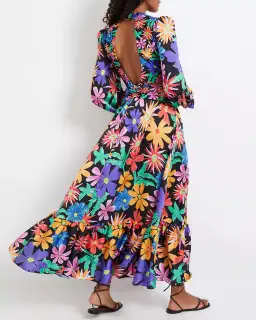 PatBO Aster Plunge Maxi Dress Multi Size 10 for rent on The Volte - image 2