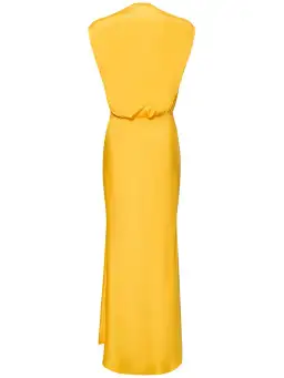 Christopher Esber Triquetra Cutout Silk-satin Maxi Dress Yellow Size 10 for rent on The Volte - image 3
