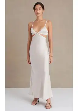 Bec & Bridge Veronique Maxi Dress in Cream Size 8