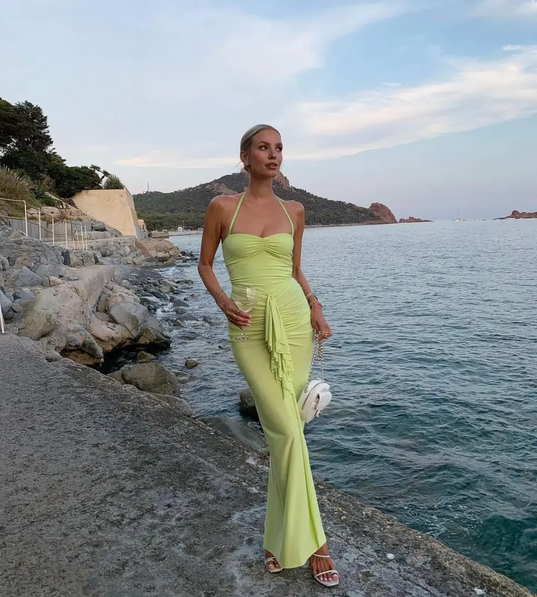 Natalie Rolt Shontae Gown Green Size 0/Au 6 for rent on The Volte - main image