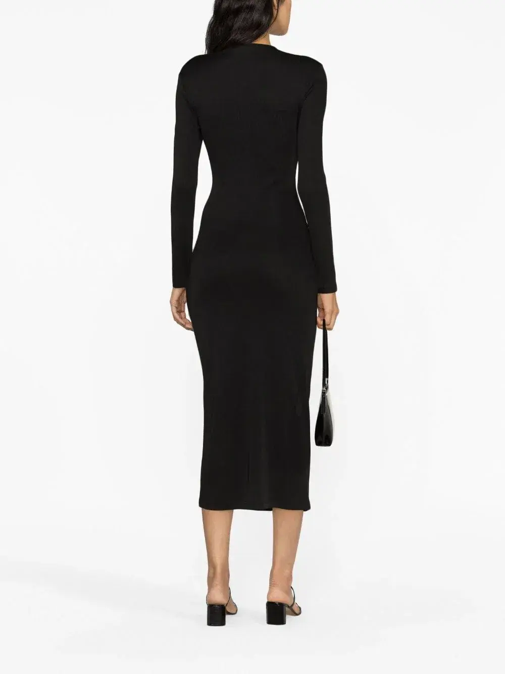 Christopher Esber Orbit Cut-Out Midi Dress Black Size 10 for rent on The Volte - main image