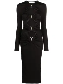 Christopher Esber Orbit Cut-Out Midi Dress Black Size 10 for rent on The Volte - image 3