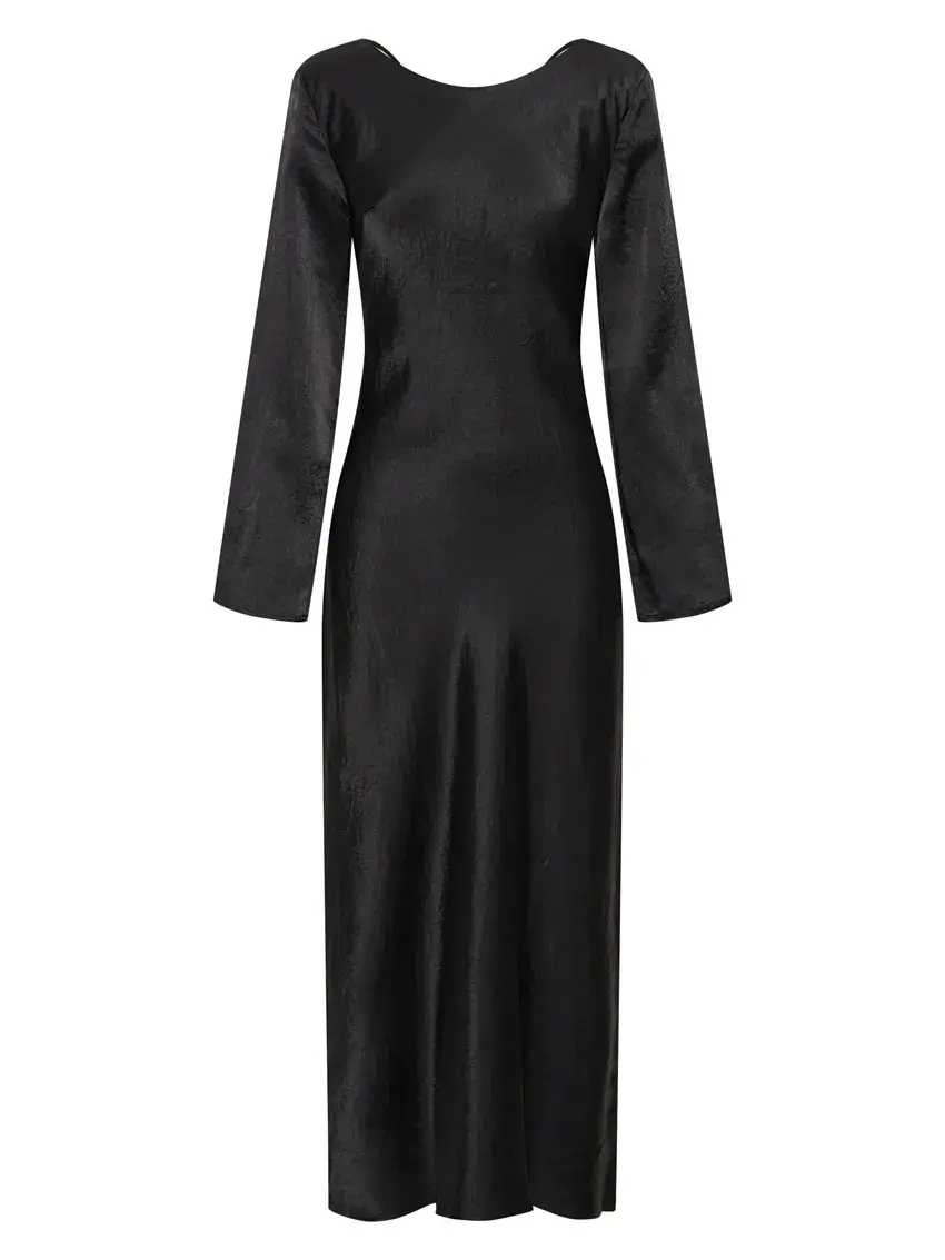 Third Form Crush Tie Back Maxi Dress Black Size 10 for rent on The Volte - main image