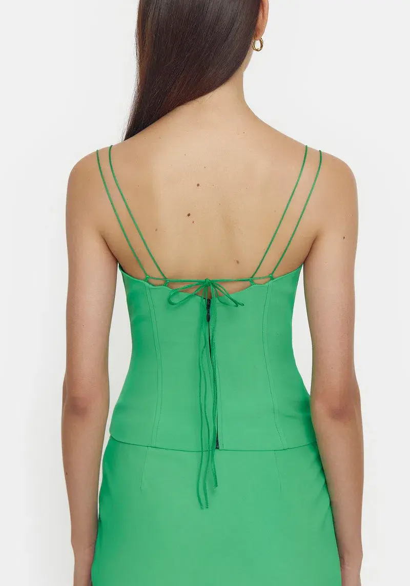 Viktoria & Woods Saxophone Top Green Size 8 for rent on The Volte - main image