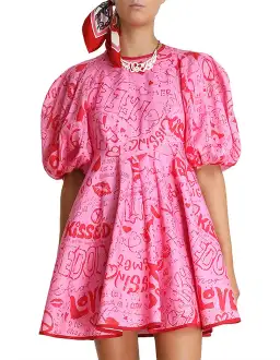 Zimmermann Linen Day Mini Dress Pink Graffiti Size 3/Au 14 for rent on The Volte - image 4