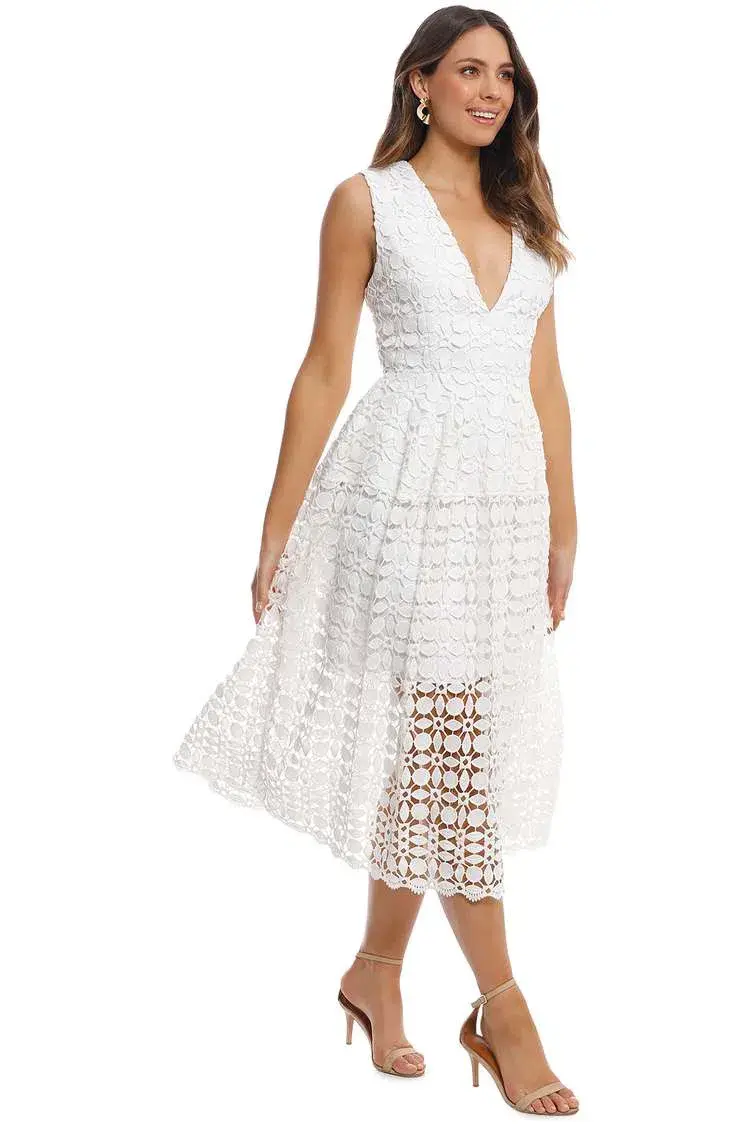 Nicholas White Mosaic Dress White Size 10 for rent on The Volte - main image