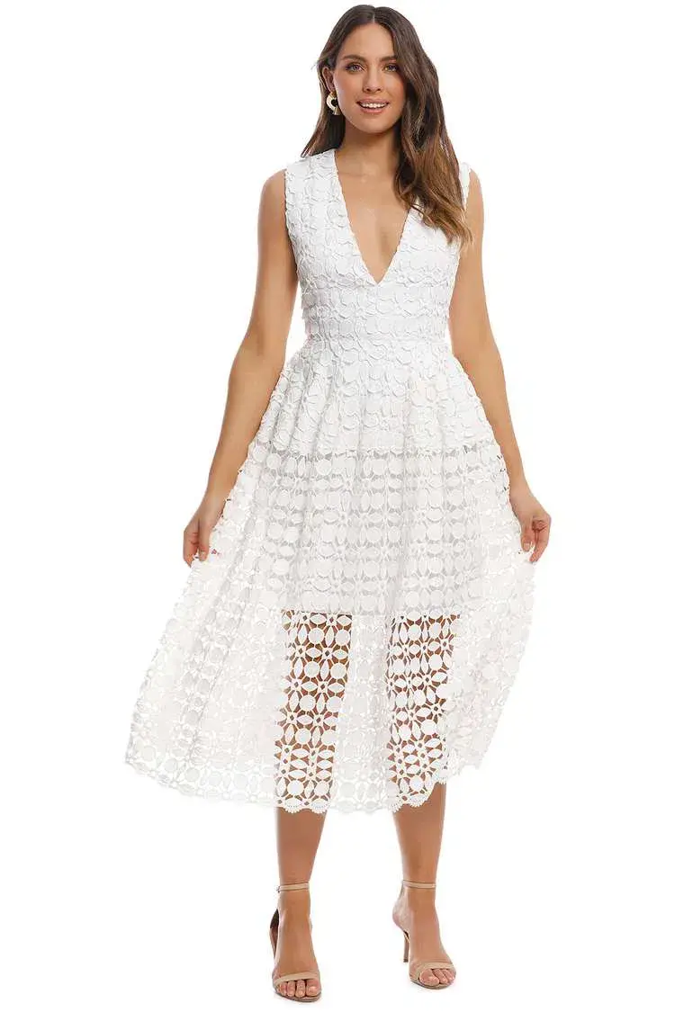 Nicholas White Mosaic Dress White Size 10 for rent on The Volte - main image