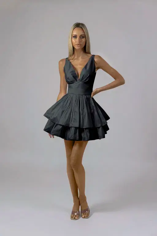 Alin Le' Kal Erica Dress in Noir Size 6 for rent on The Volte - main image