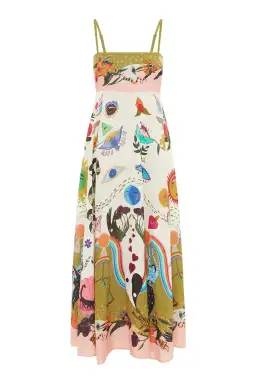 Alemais Evergreen Sundress Multi Print Size 16 for rent on The Volte - image 2