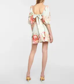 Zimmermann The Mae Cut Out Mini Dress in Mint Floral Size 10 for rent on The Volte - image 2